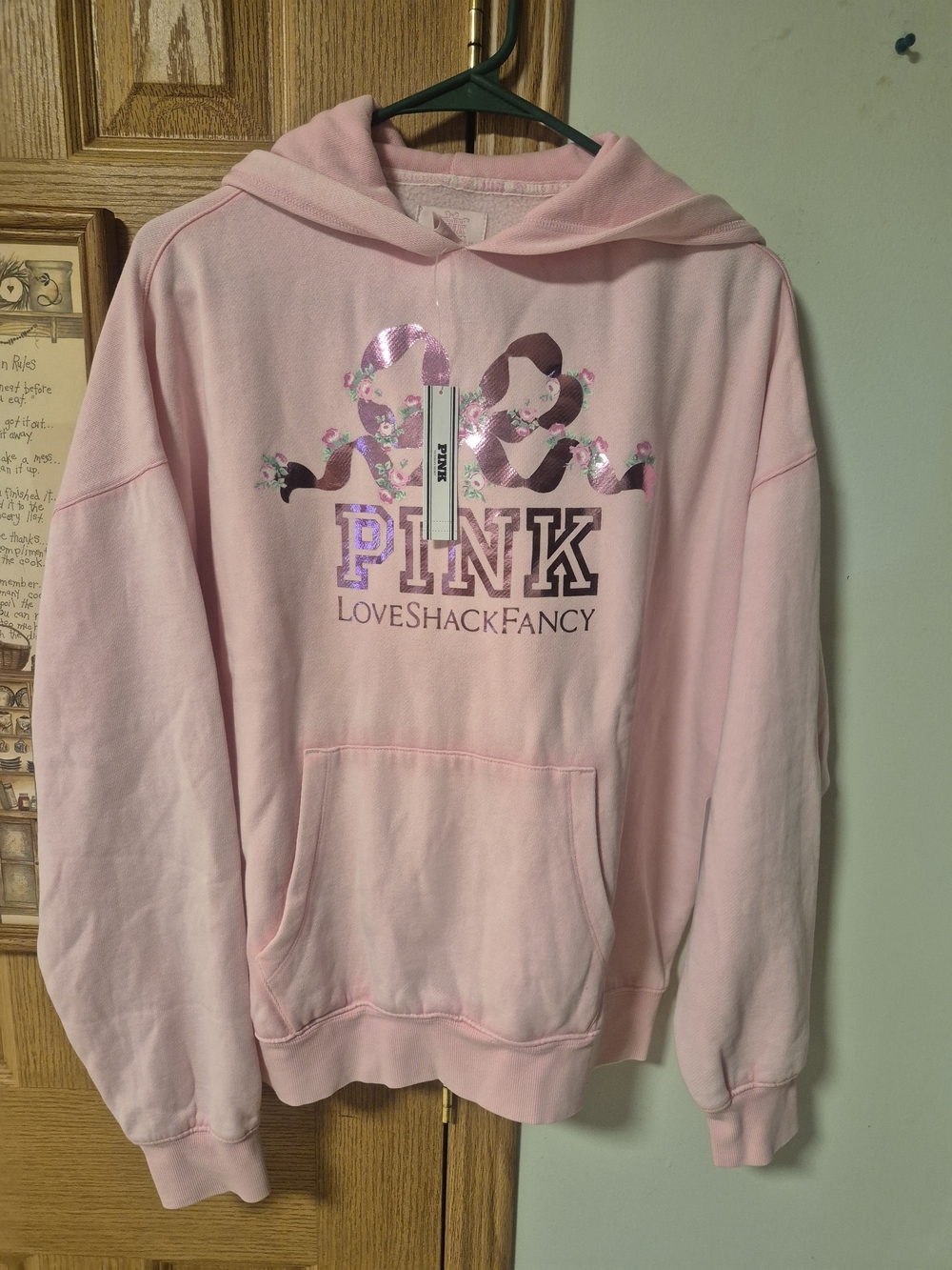 Victoria's Secret Pink X LoveShackFancy Oversized Hoodie Small SOLD OUT!!!!